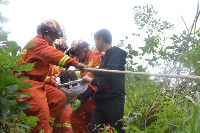 消防队员紧急救援
